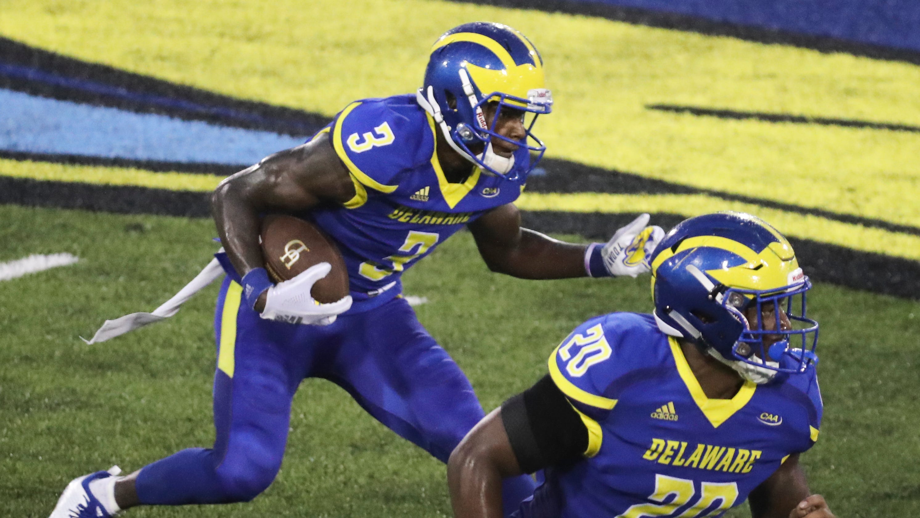 University of Delaware football tries on significant uniform change