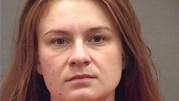 This Friday, Aug. 17, 2018 photo provided by the Alexandria, Va., Detention Center shows Maria Butina, accused of being a Russian spy.