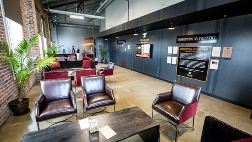 Alchemy Lounge at Foundry Distilling Co. during tour of their new facility and distillery Friday, Aug. 24, 2018, in West Des Moines . The bar will feature Foundry products and serve cocktails designed by a rotating group of some of the best bartenders in the world.