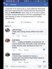 Kelli Ward comment on Twitter.