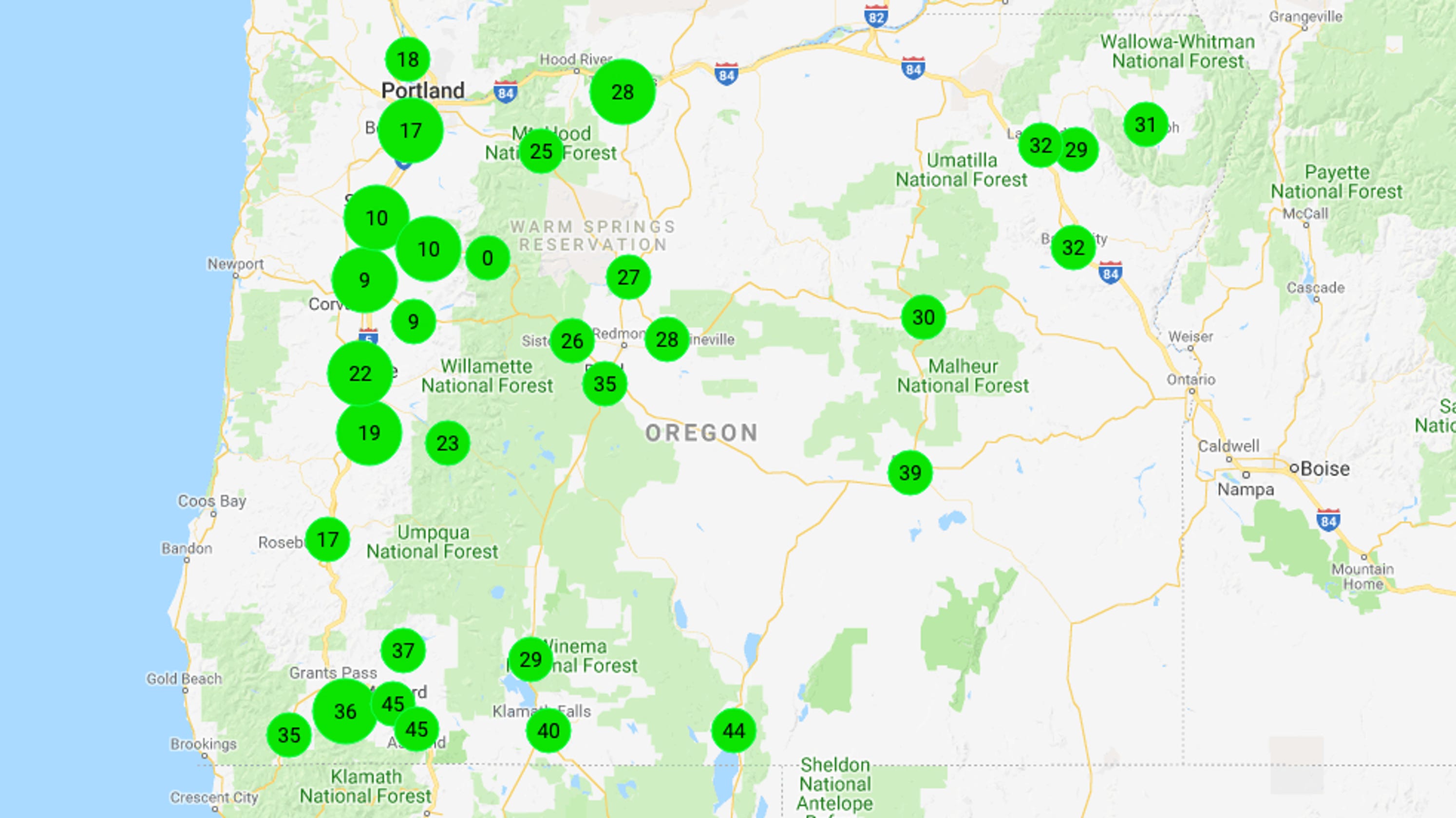 Aqi Bend Oregon