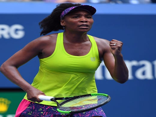 Venus Williams of the USA holds Svetlana Kuznetsova of Russia 6-3, 5-7, 6-3 in a first-round clash of former champions.