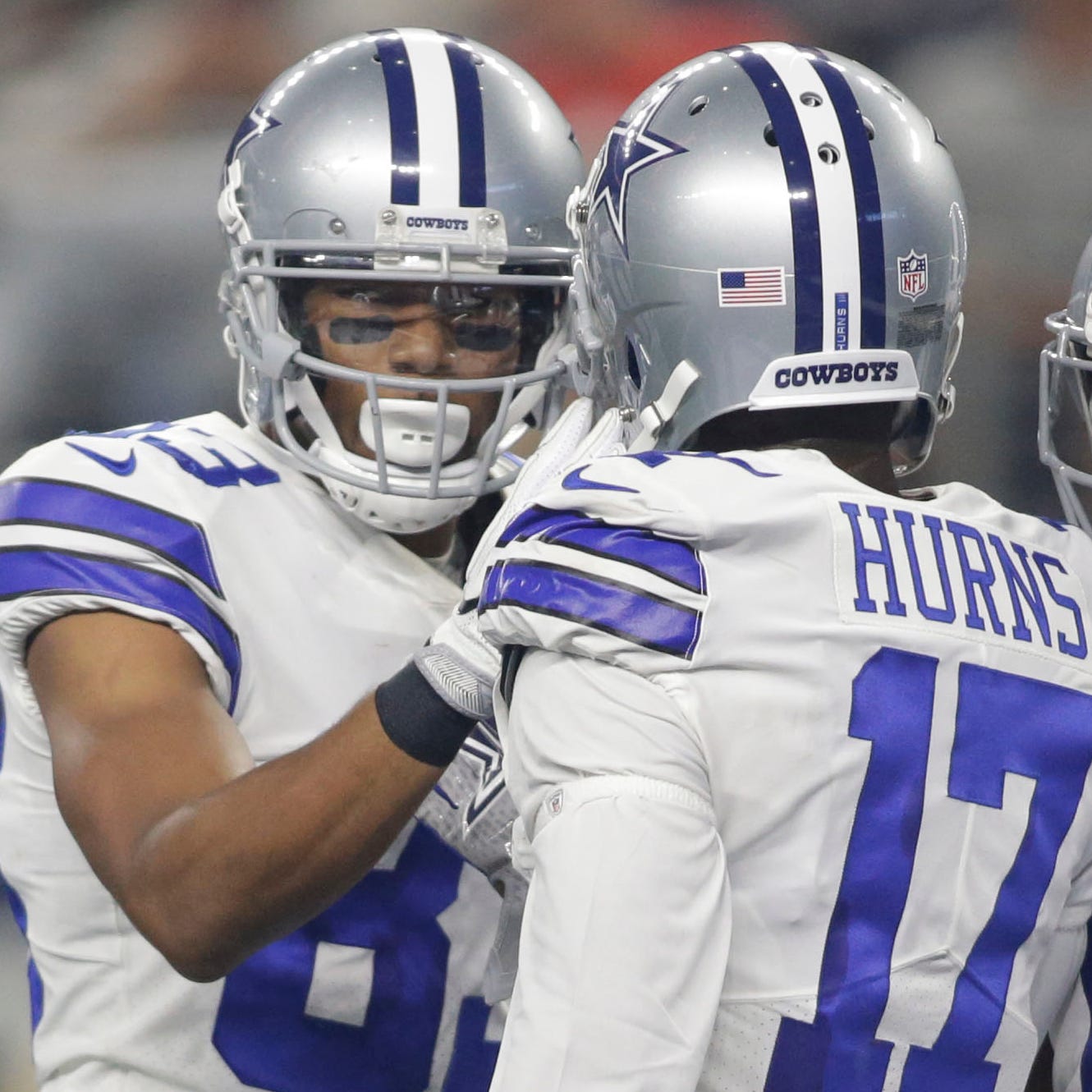 WRs Terrance Williams (83) and Allen Hurns must step up for Dallas in 2018.