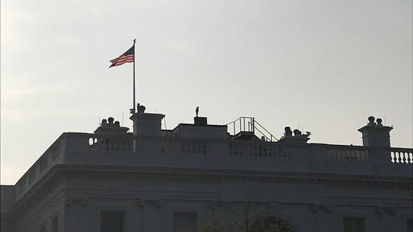 The U.S. flag flies full staff at the White House...