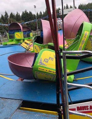 The Tilt A Whirl carnival ride at the Kitsap County Fair.
