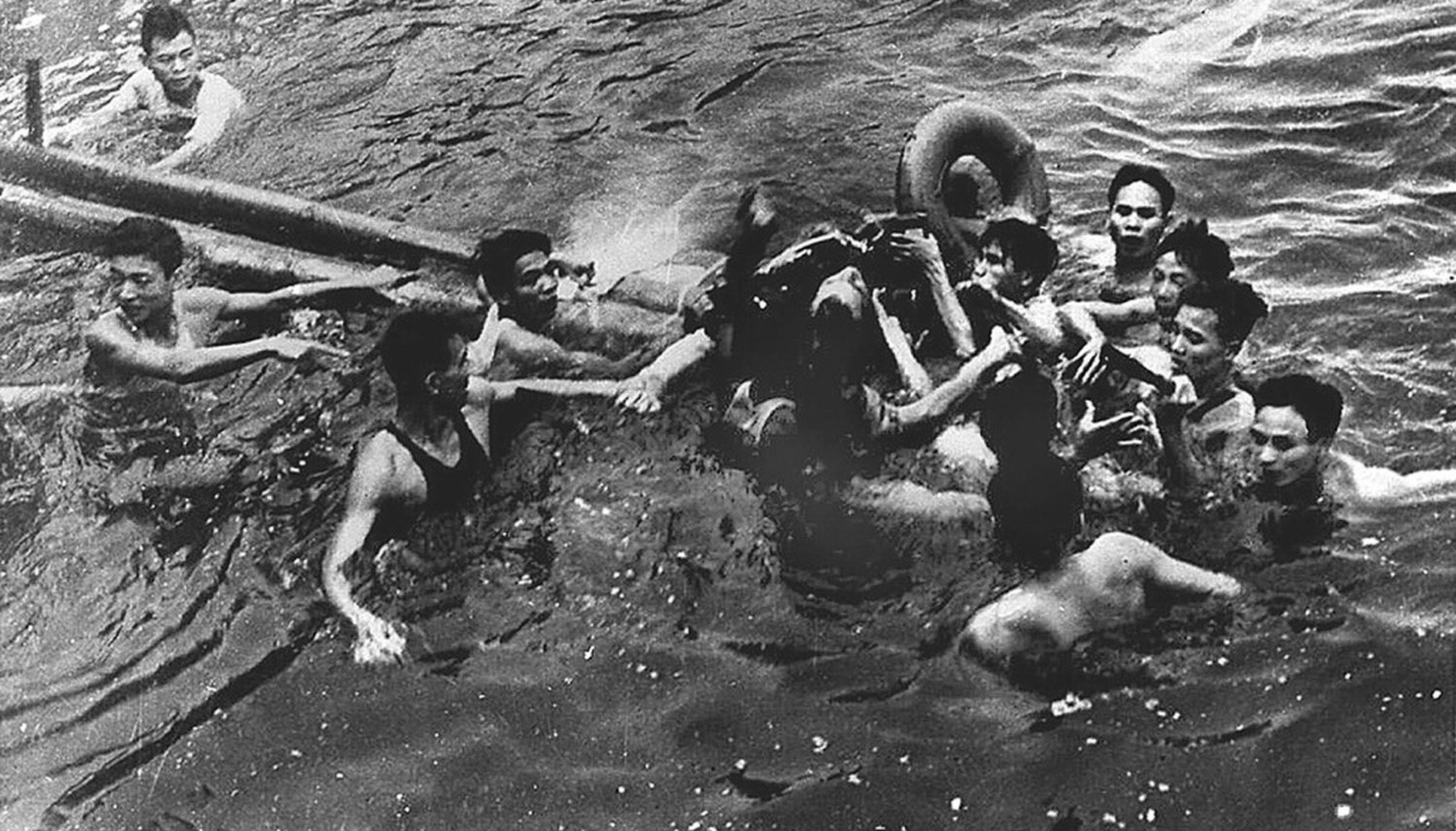 John McCain being pulled from the water by North Vietnamese soldiers, and subsequently jailed. October 26, 1967.