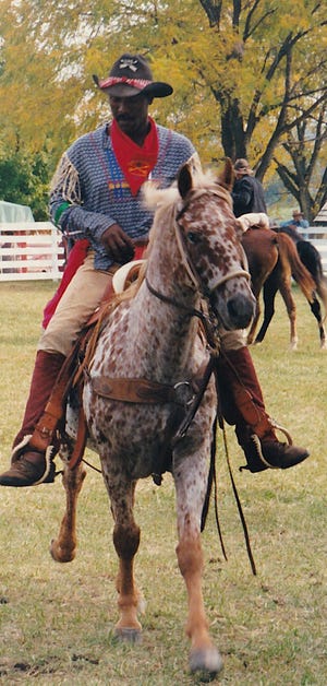 Mickey Gaines as the legendary Bass Reeves at Old West Festival.