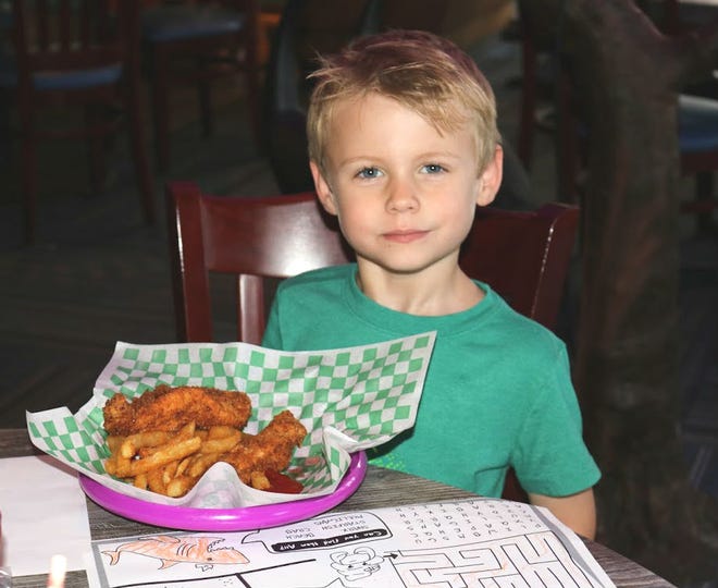 Ketch Mahoney recently dined for free at Mulligan's in Indian River County. The restaurant has a day where Kids Eat Free when accompanied by an adult and offers kids activities to keep them entertained.
