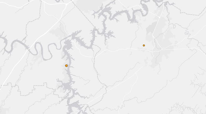 Two small earthquakes were reported in East Tennessee on Thursday, Aug. 30, 2018.