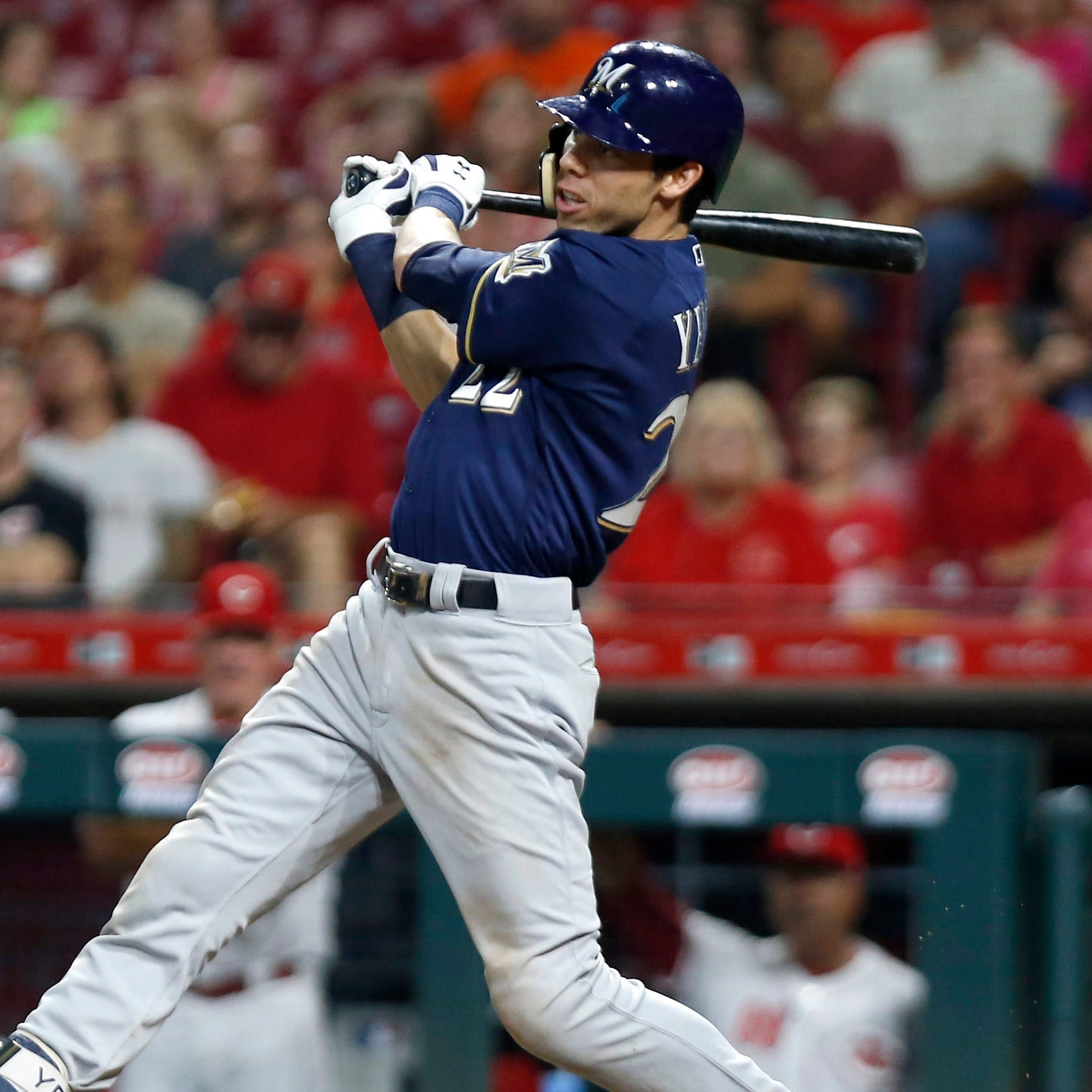 Christian Yelich hit for the eighth cycle in Brewers franchise history.