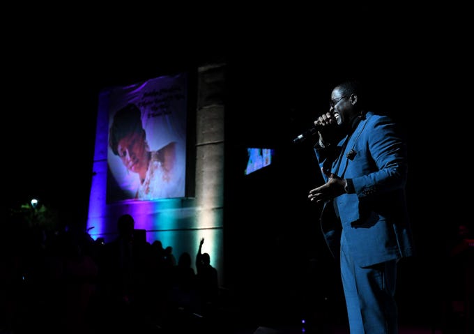 Johnny Gill sings "My, My, My" and "Ain't No Way" at the Aretha Franklin Tribute Concert.