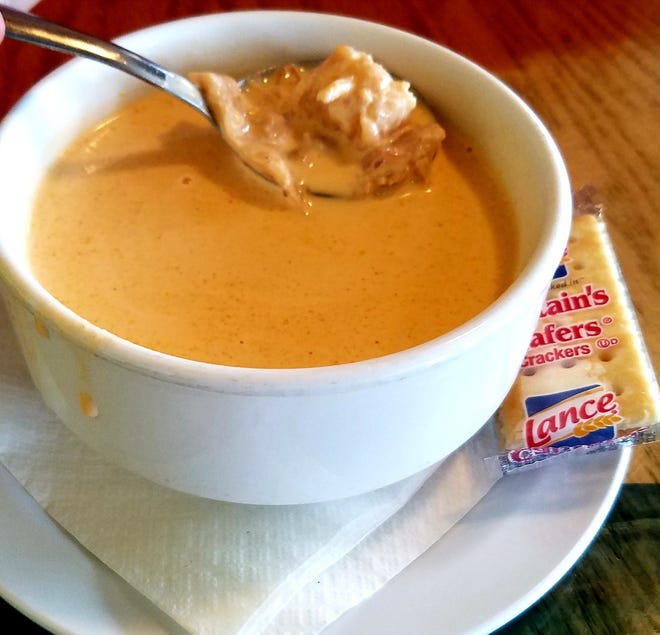 King Neptune's Seafood Bisque had a flavorful stock with an essence of sherry and plenty of seafood including crab, fish, clams, and lobster.