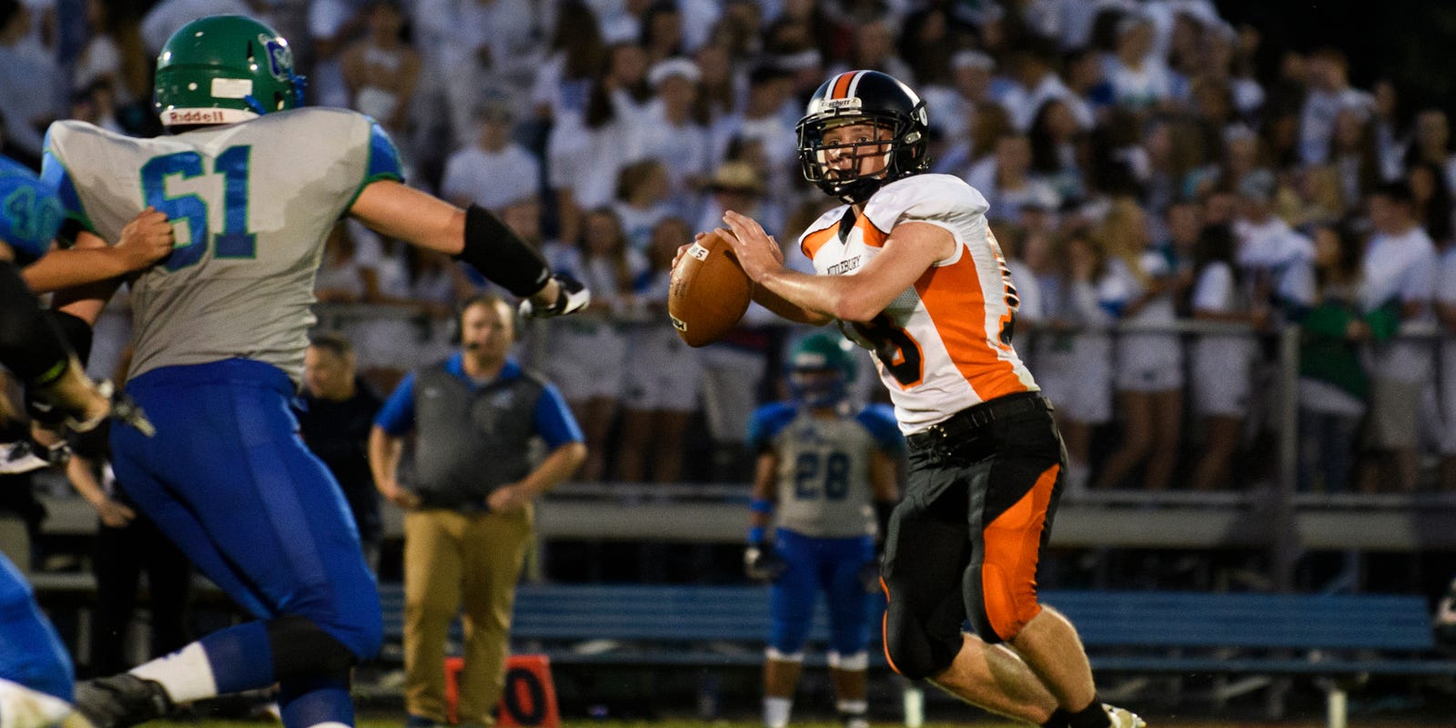 Vermont High School Highlights Middlebury Football Upends Hartford 27 14