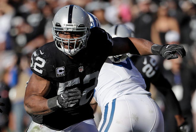 The Bears acquired star pass rusher Khalil Mack from the Raiders in a massive trade that sends two first-round draft picks to Oakland.
