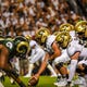 Colorado and Colorado State linemen face off in the trenches during the Rocky Mountain Showdown at Broncos Stadium in Denver on Friday Aug. 31, 2018. (Cris Tiller / Fort Collins Coloradoan)