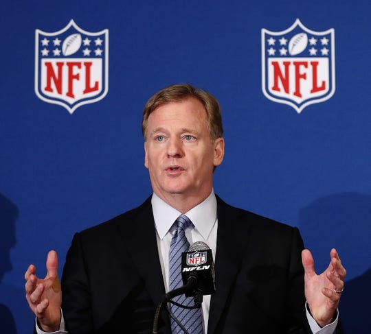 Roger Goodell and the NFL are going on with the NFL draft April 23-25.