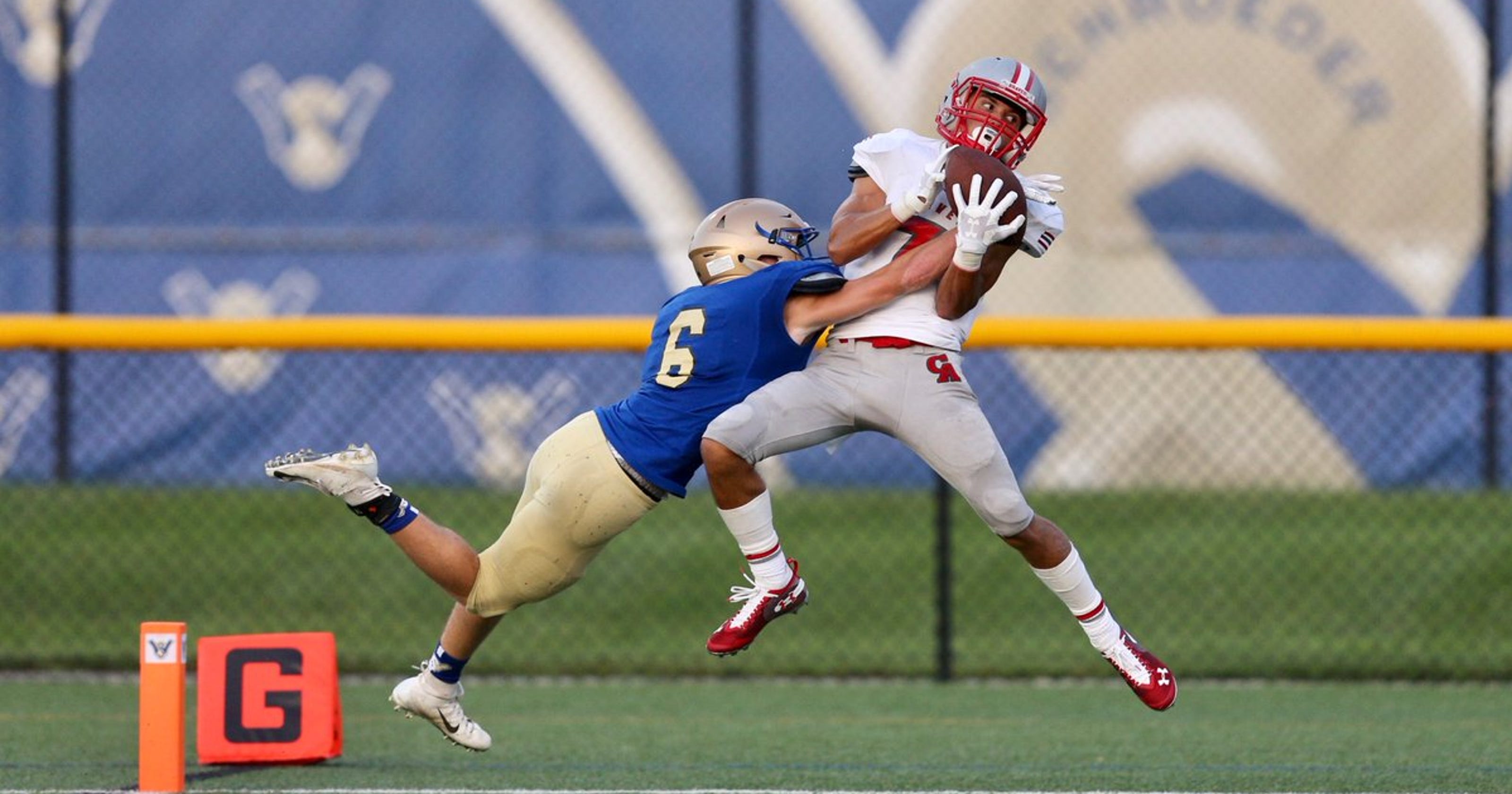 Section V high school football scores from Week 1