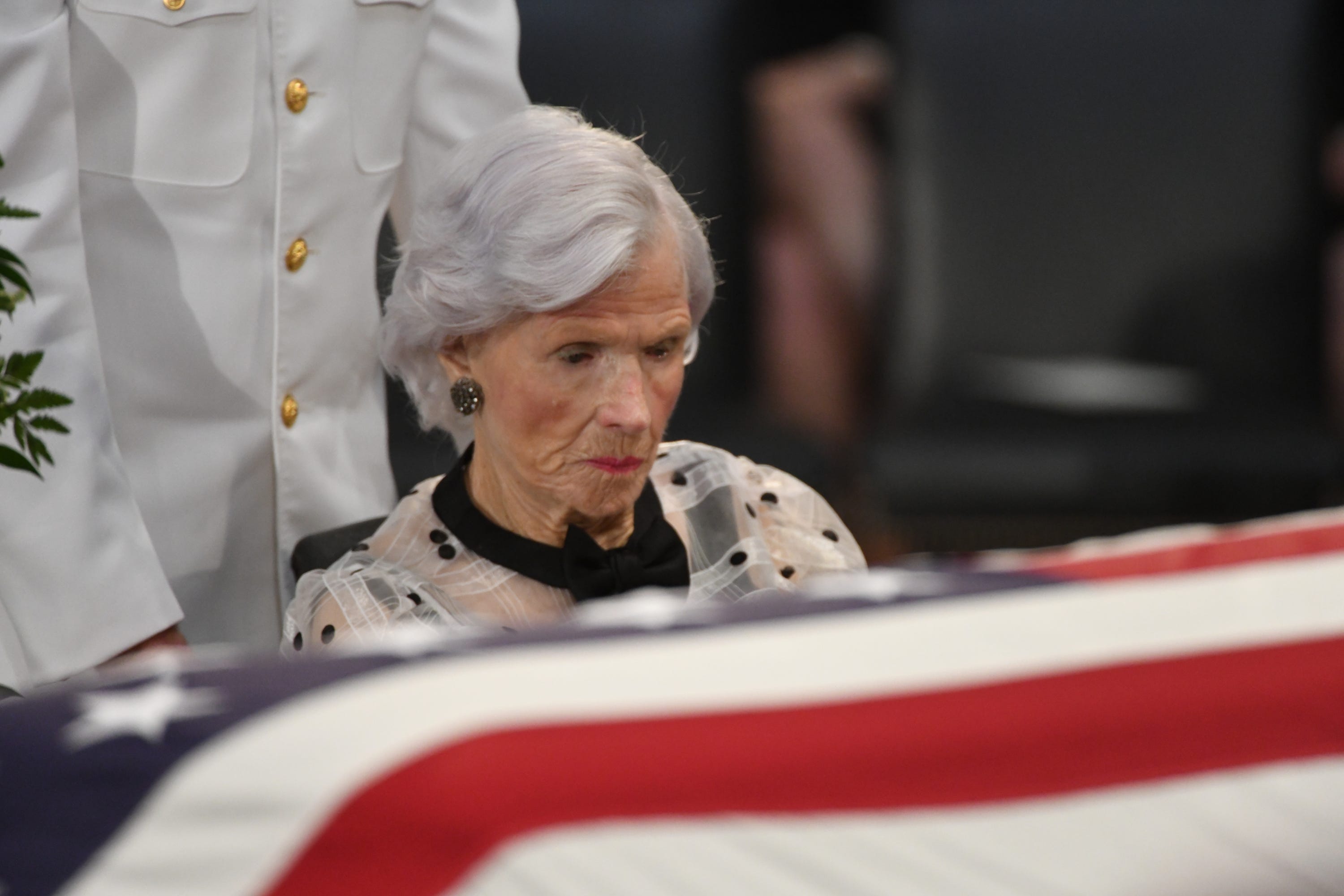 John McCain Roberta McCain says goodbye to her son at Capitol