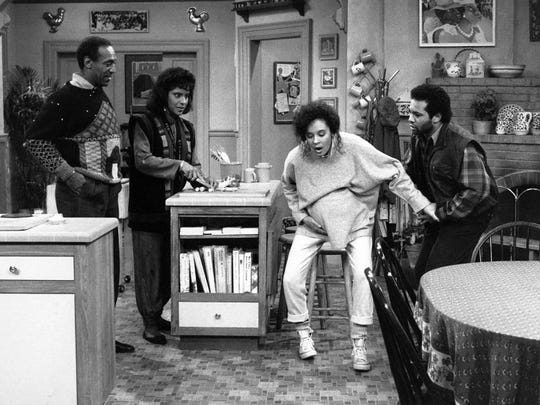 Bill Cosby (from left), Phylicia Rashad, Sabrina Le Beauf and Geoffrey Owens on a 1988 episode of "The Cosby Show."