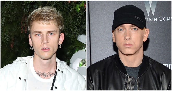 Rappers Machine Gun Kelly and Eminem went head-to-head with diss track records aimed at each other.