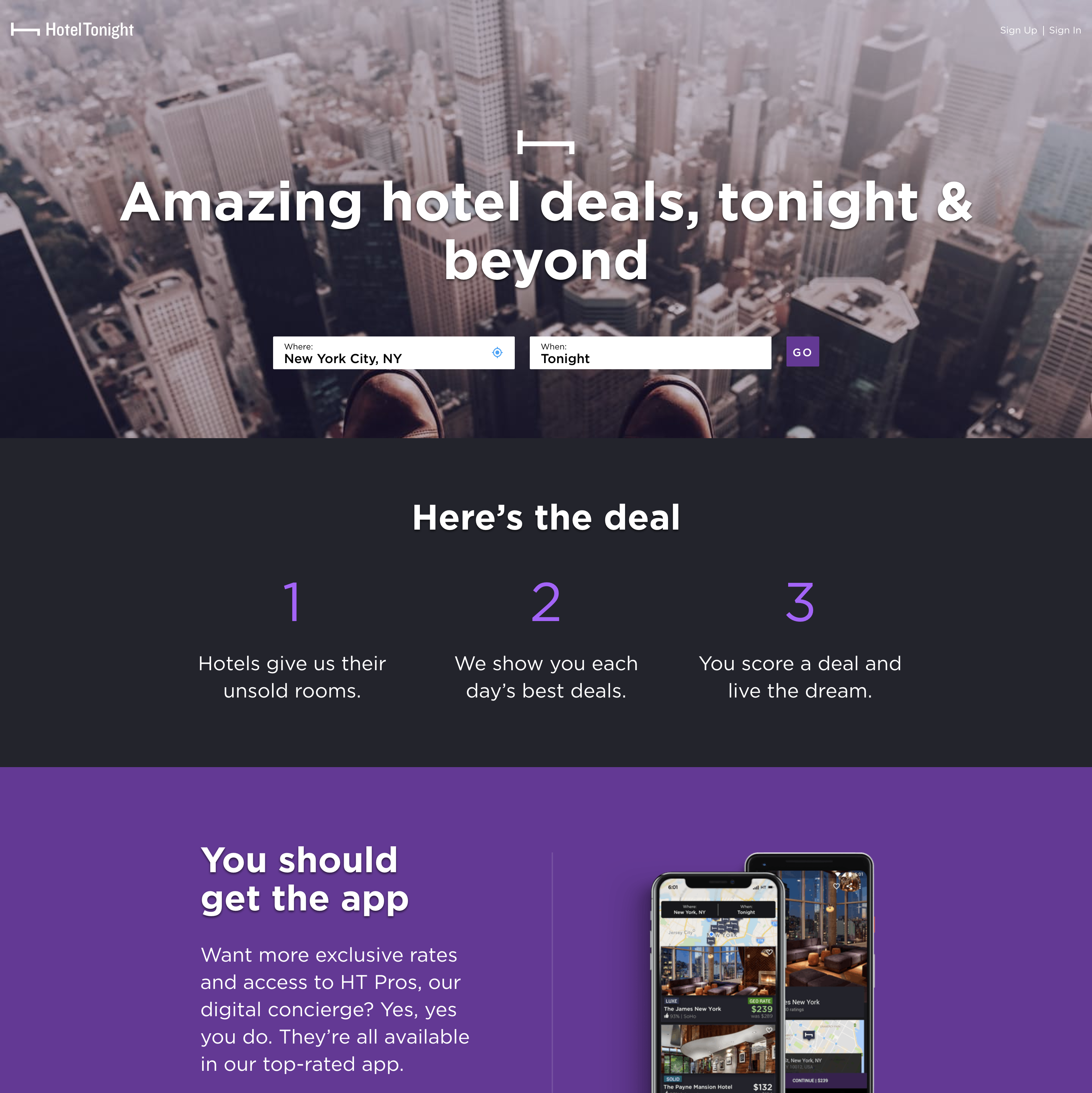 HotelTonight has introduced a desktop version of its mobile app.