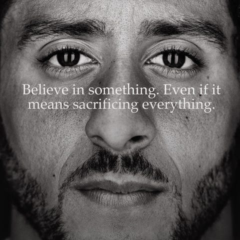 A new Nike advertisement features former NFL...