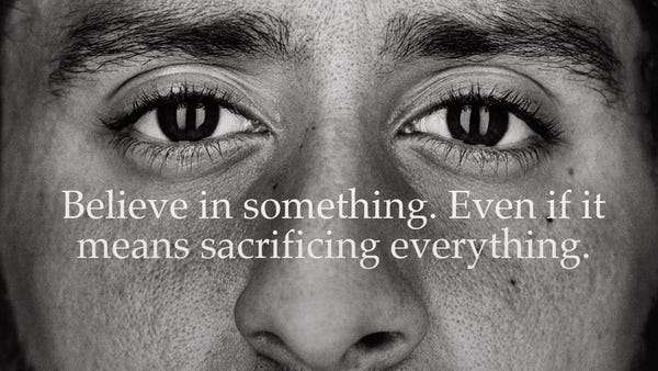 A new Nike advertisement features former NFL...