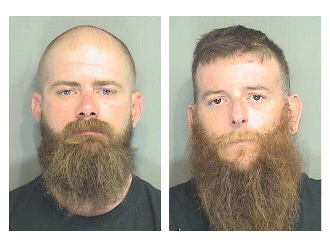 Anastasio A. Camacho (right) and Kyle Ramey were charged after a fatal motorcycle crash involving a suspected biker gang in Hamilton, police said.