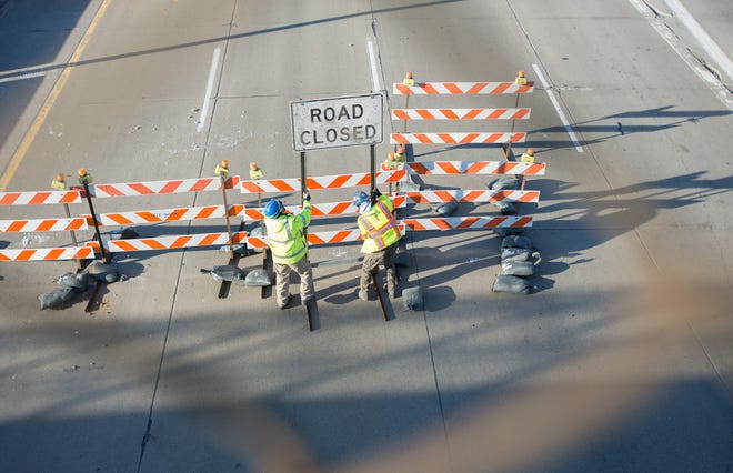 Dozens of road projects in southeast Michigan, including seven of 10 major work sites in Oakland County, have been shut down this week after a contractors association locked out unionized road builders during stalled labor negotiations.