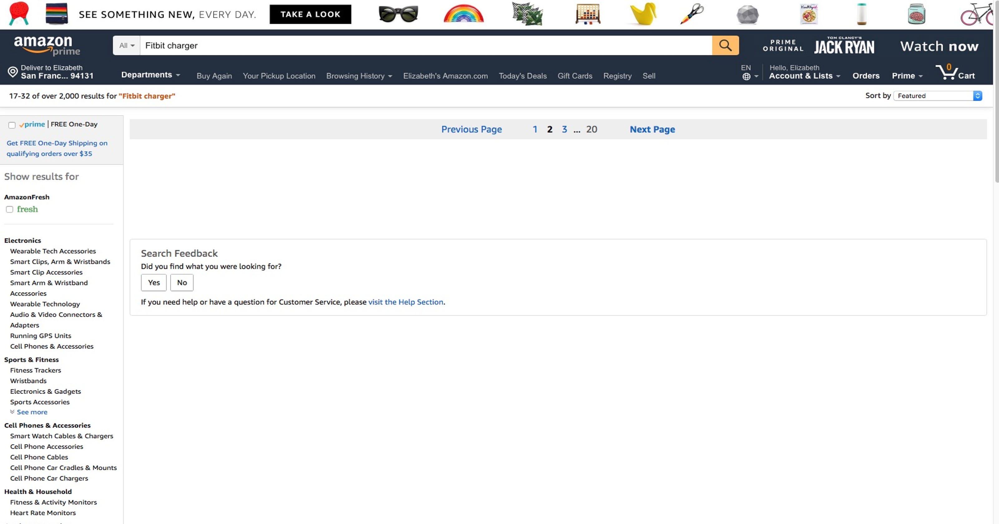 Amazon.com users reported problems searching the website Wednesday