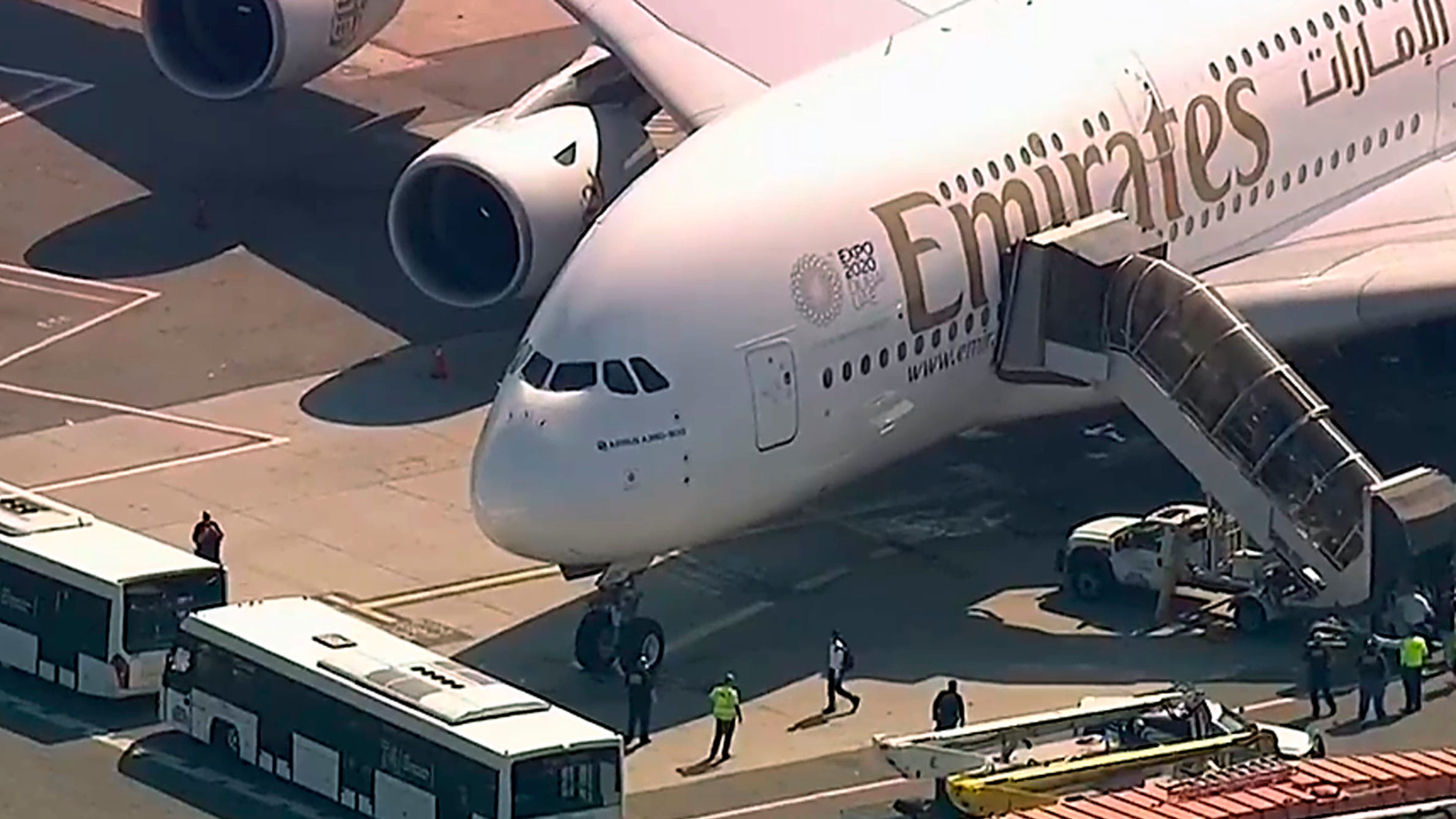 Emirates plane briefly quarantined at John F. Kennedy airport after 19 passengers are deemed sick