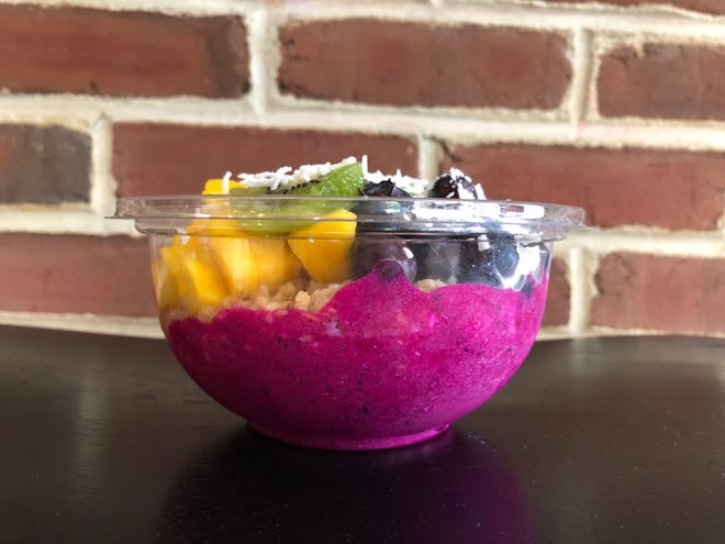 The Cinnaminson location of Frutta Bowls makes and sells over 150 açaí bowls each day, and feature an organic açaí, guarana and banana base. They are fully-customizable with a wide selection of fresh fruit, including strawberries, blueberries and apples along with nuts, granola, honey, chocolate and other toppings.