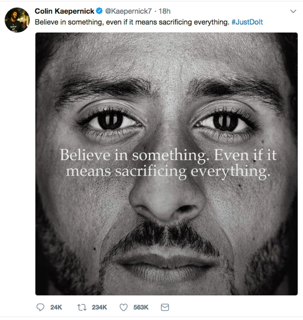 Nike's Colin is inspirational, not controversial