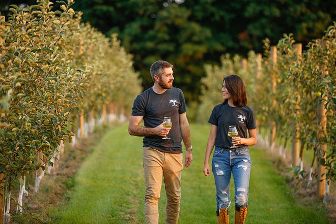 Christian and Christina Krapf, owners of Oak & Apple Cidery