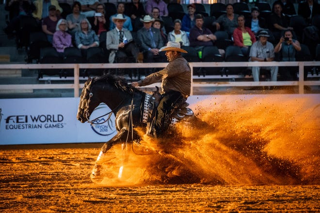 Reining is the only Western-style discipline at the FEI World Equestrian Games. The United States is the defending gold medal team.