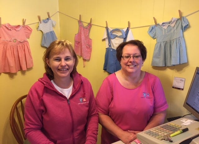 Karen Cox and Sheri Guse had no experience when they started their business, Klassy Kids Resale in Oconto.