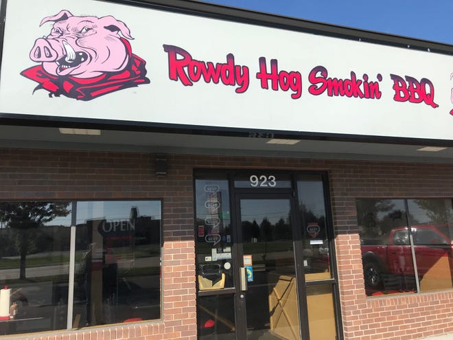 The storefront of Rowdy Hog Smokin' BBQ in western Sioux Falls. The family that owns the restaurant announced they were closing Sept. 29.