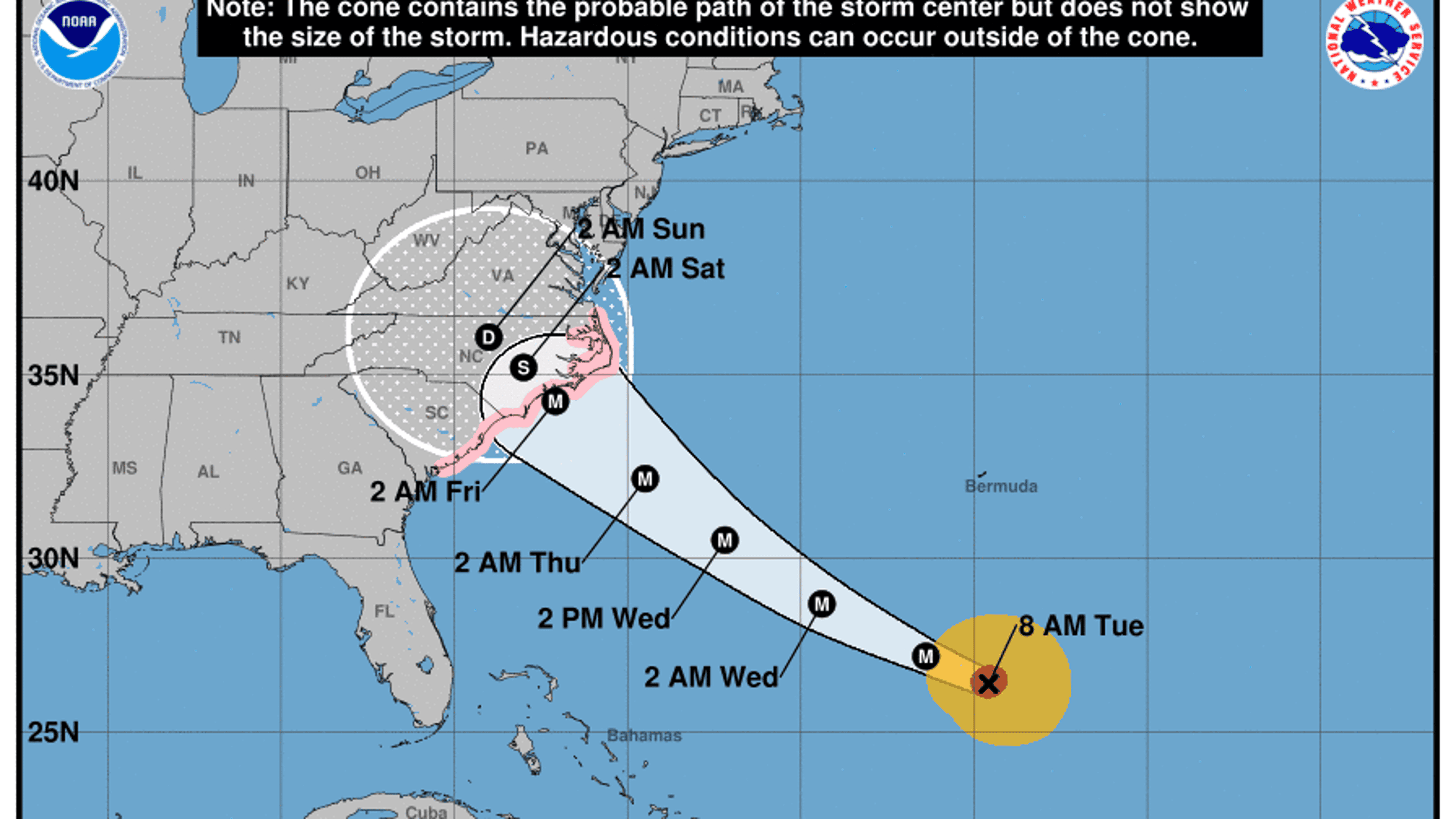 Hurricane Florence weather Tracking the storm's path to the east coast Hurricane Florence Weather Map