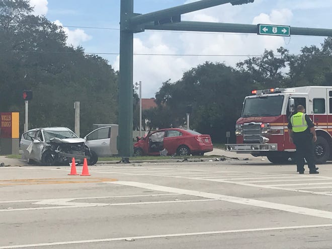 Four transported to hospitals after crash on U.S. 1 at Vista Royale in Indian River County Sept. 11, 2018.