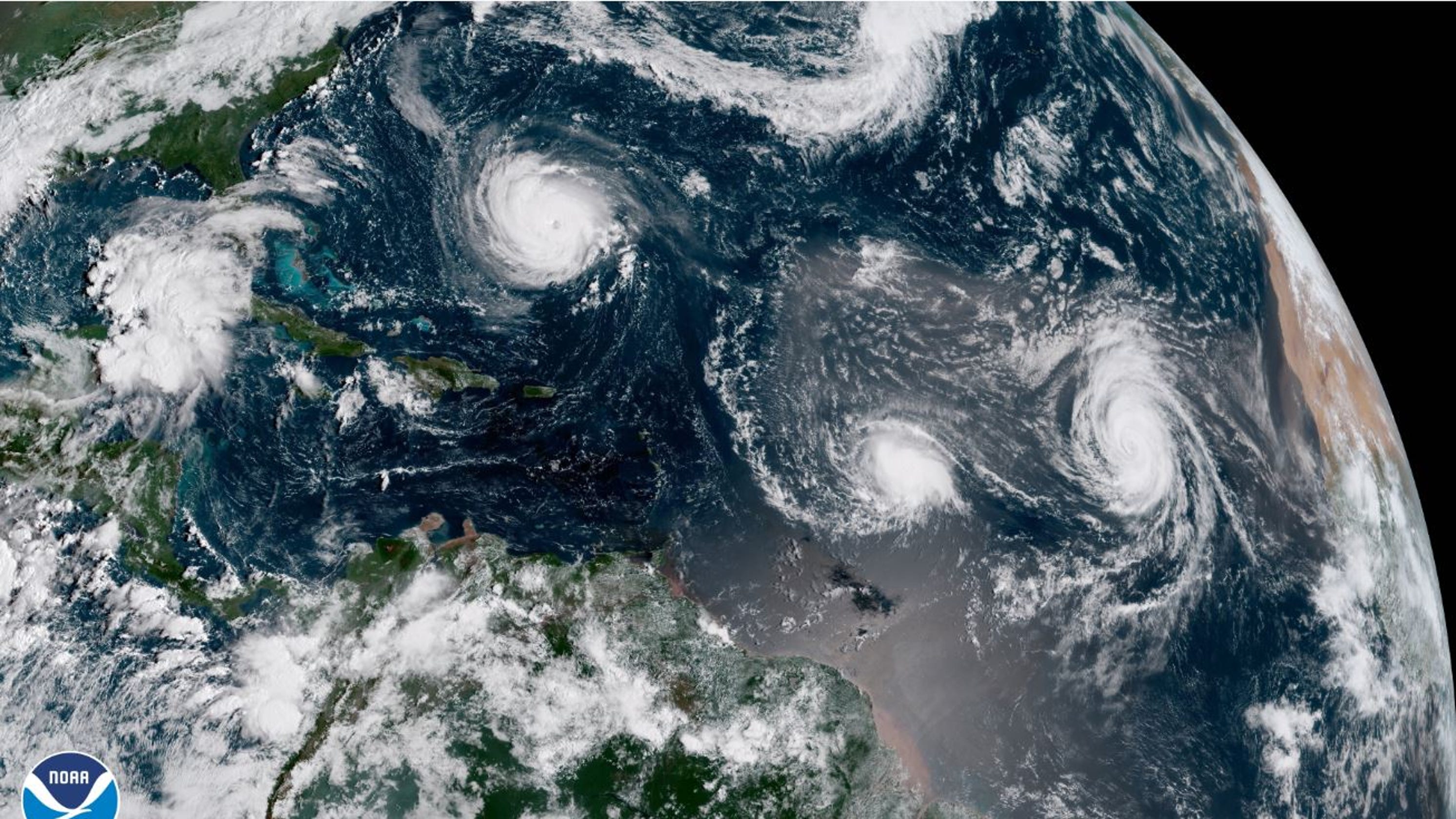 Hurricane Florence one of several tropical storms stirring up the Atlantic