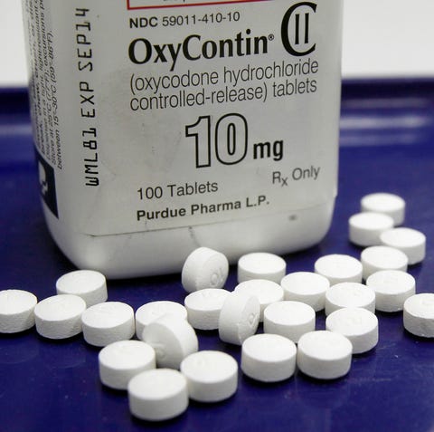This 2013 file photo shows OxyContin pills arrange
