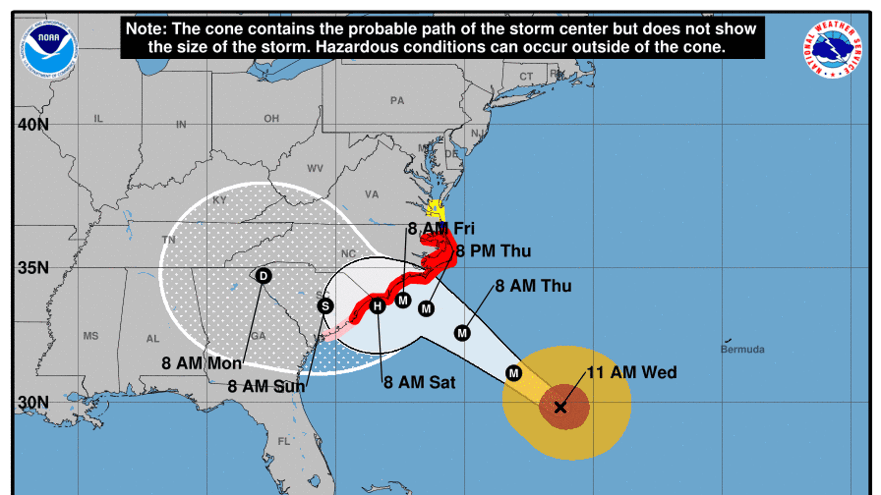 Hurricane Florence Tracking hurricane projected path in southeast US