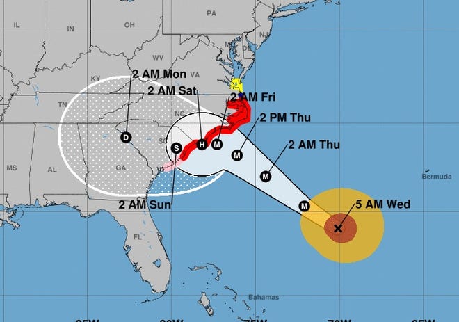 Hurricane Florence path: Where is the hurricane right now?