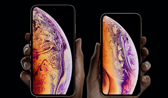 Apple's iPhone XS Max, left, and XS