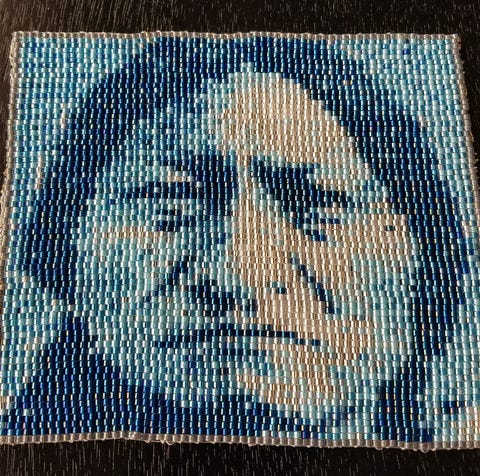 Rowe's beadwork of Sitting Bull.