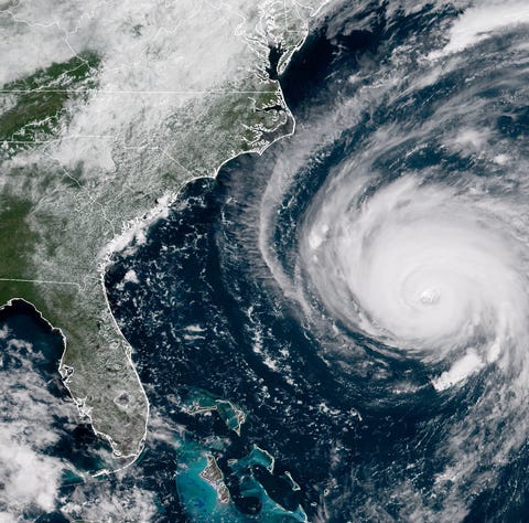 Hurricane Florence on Sept. 12, 2018, in this...