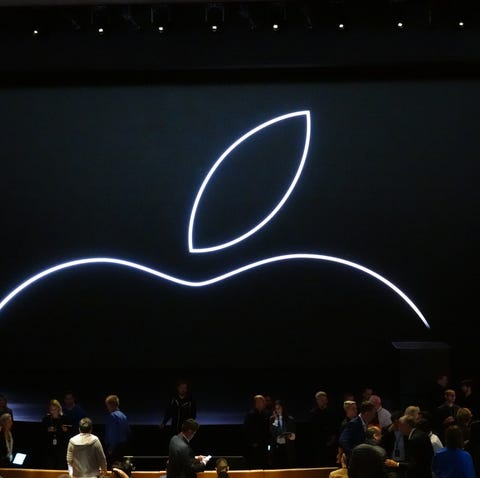 The scene at Apple's event in Cupertino, Calif. on