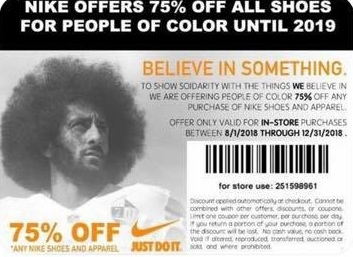Fake Nike-Colin Kaepernick coupon 