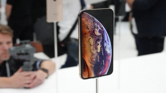 New iPhone XS Max on display at Apple's launch event