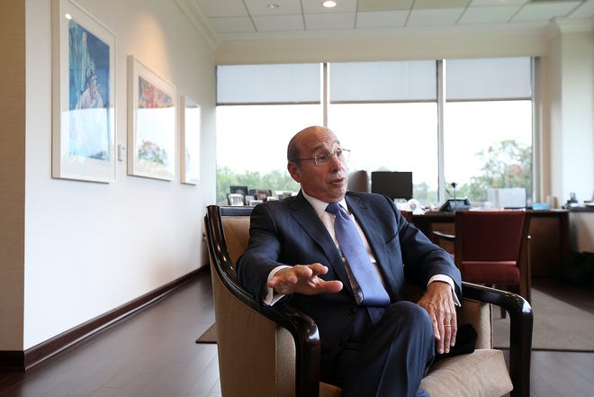 RWJBarnabas Health CEO Barry Ostrowsky in his West Orange office in a 2018 file photo.